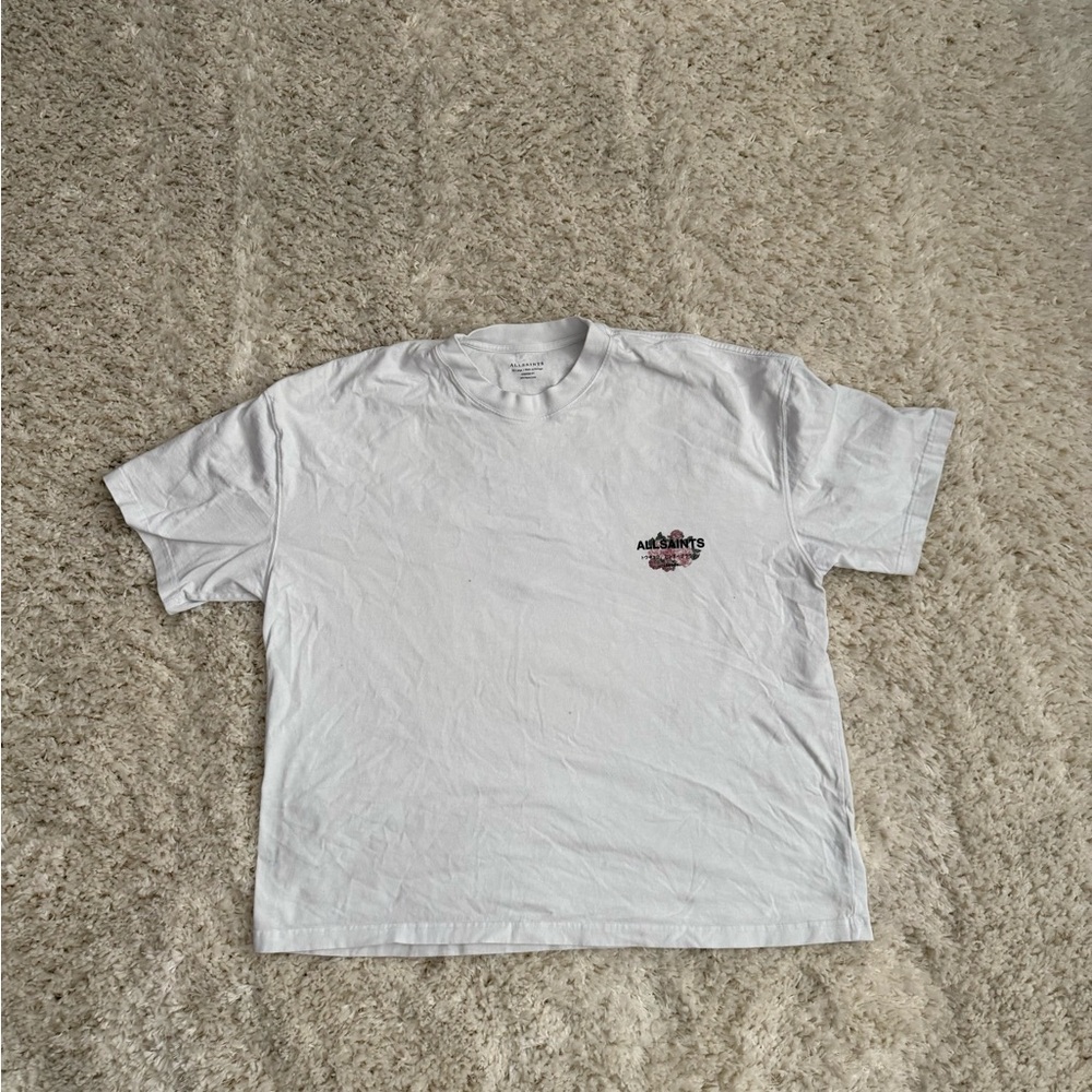All Saints White Graphic Tee